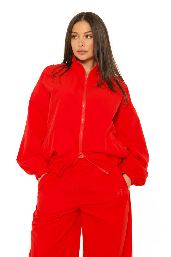 LA Official Embroidered Zip Up Jacket Red
