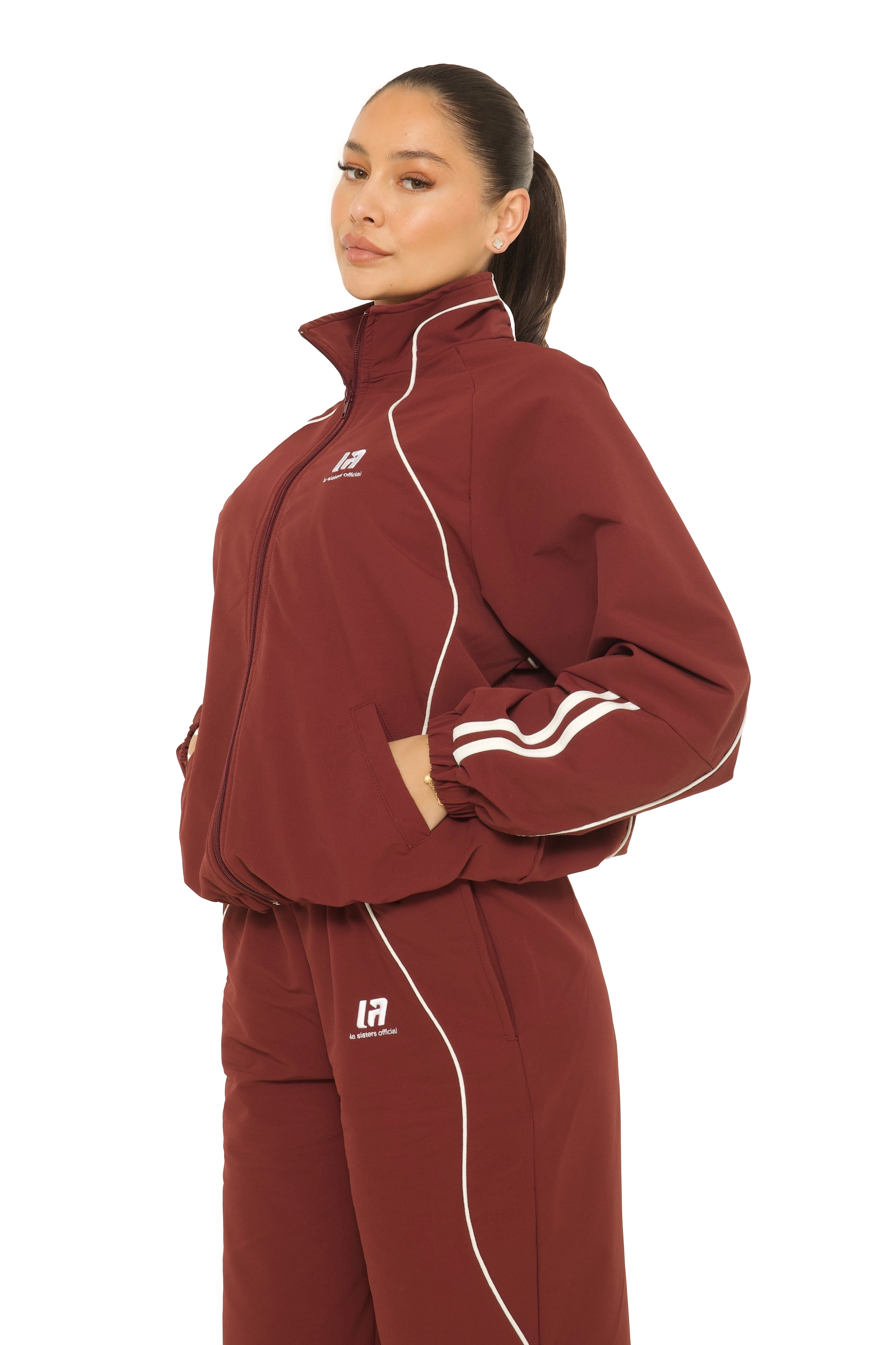 LA Official Zip Up Jacket Burgundy