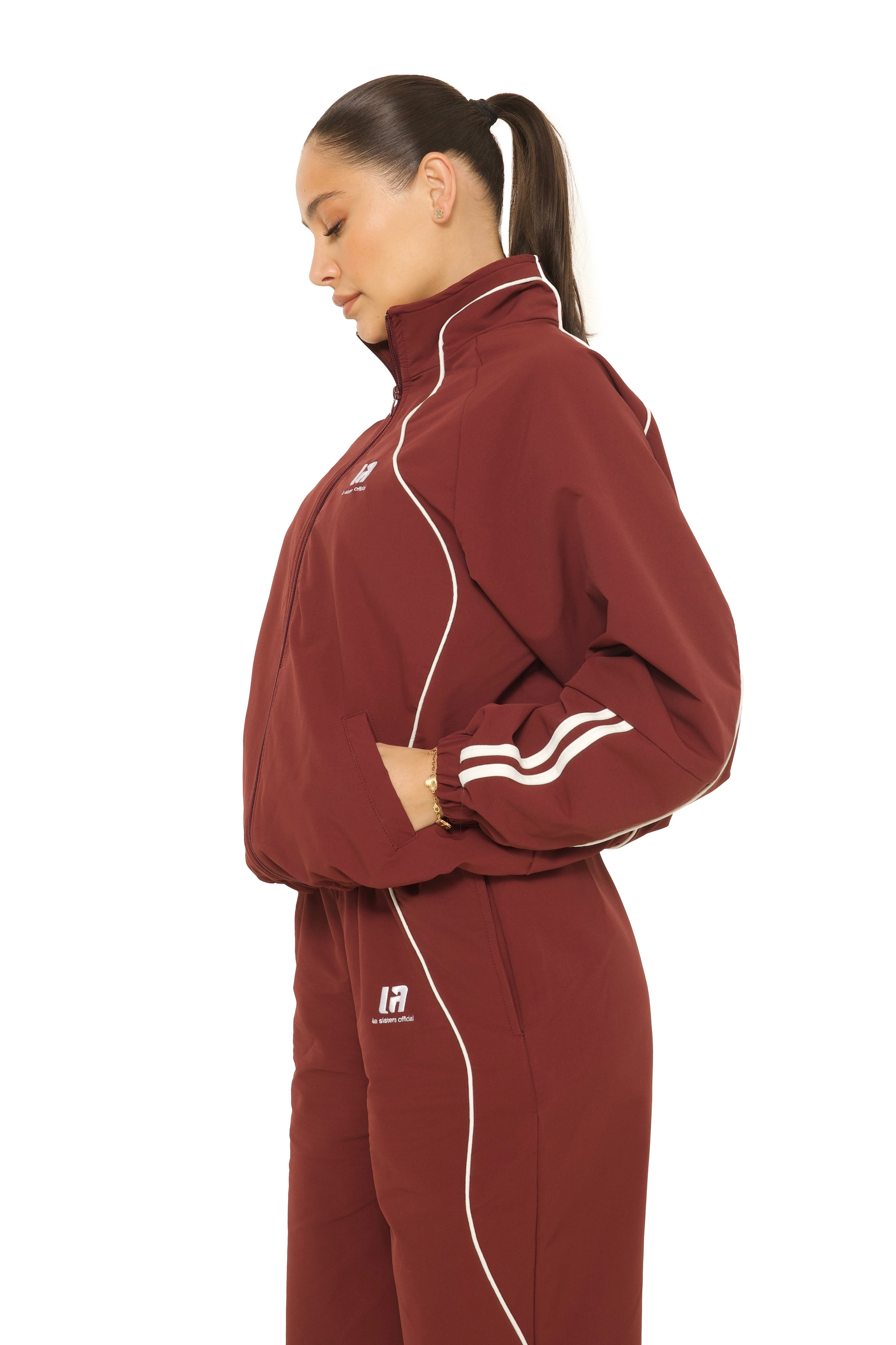 LA Official Zip Up Jacket Burgundy