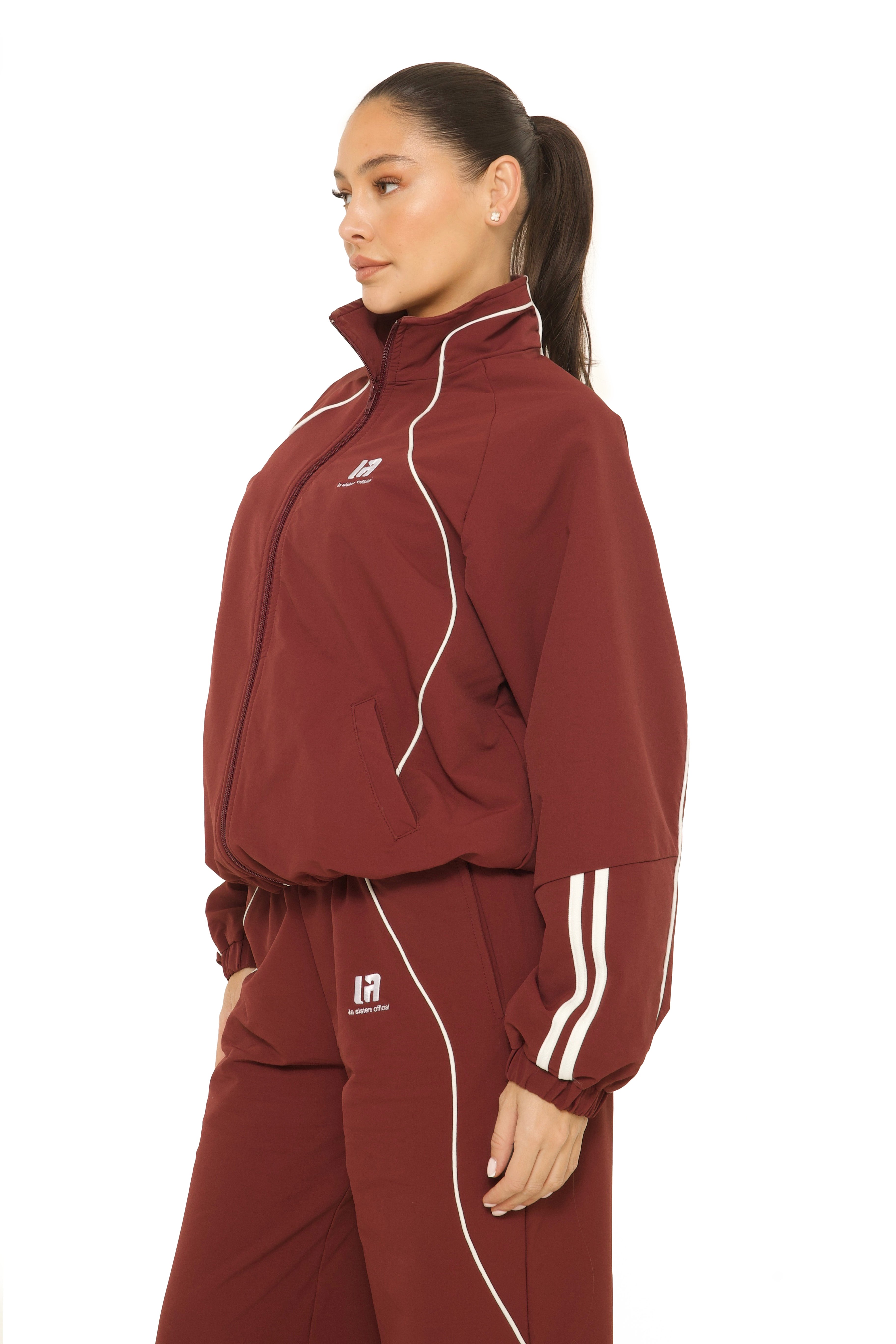 LA Official Zip Up Jacket Burgundy
