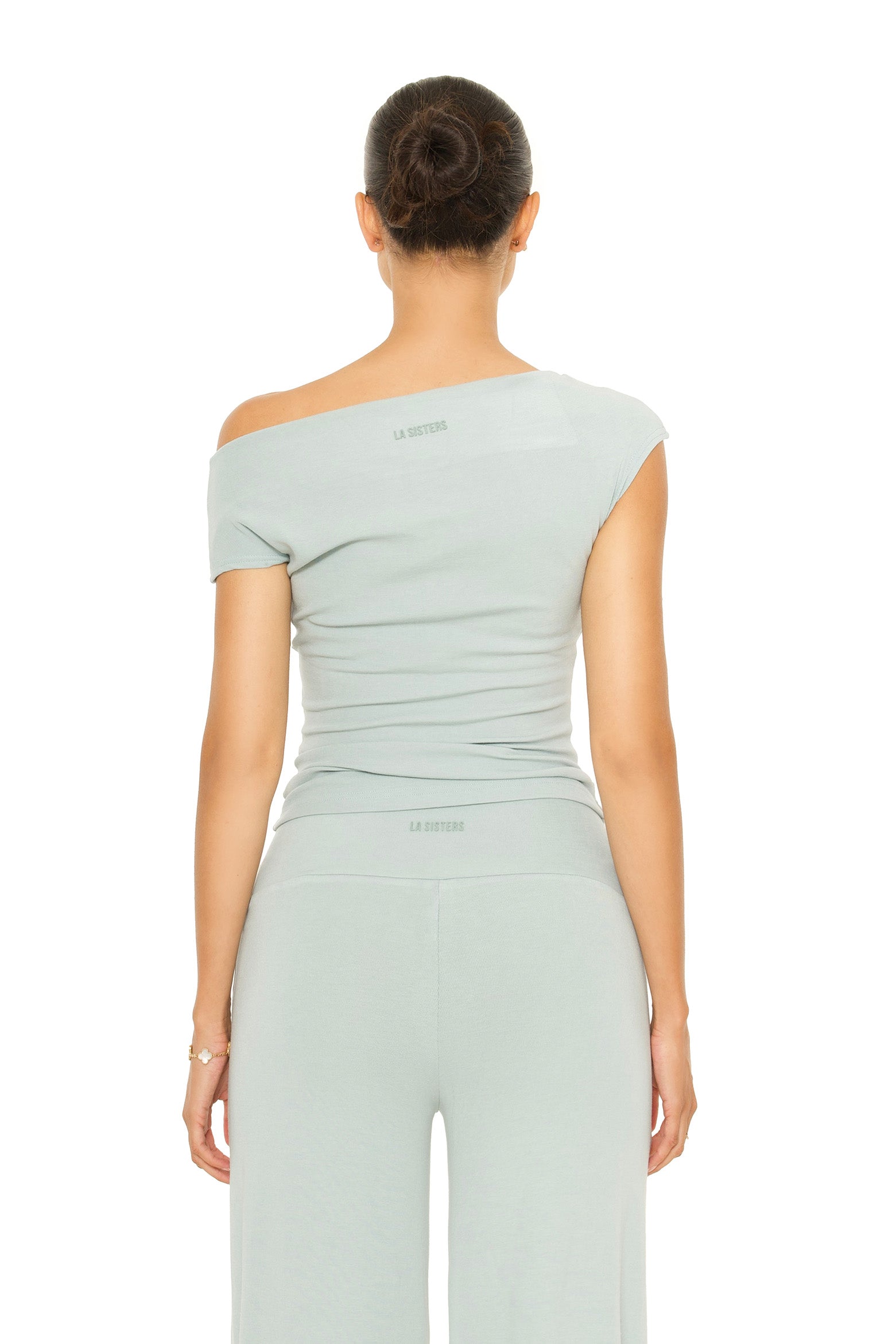 Off Shoulder Lounge Top Sage