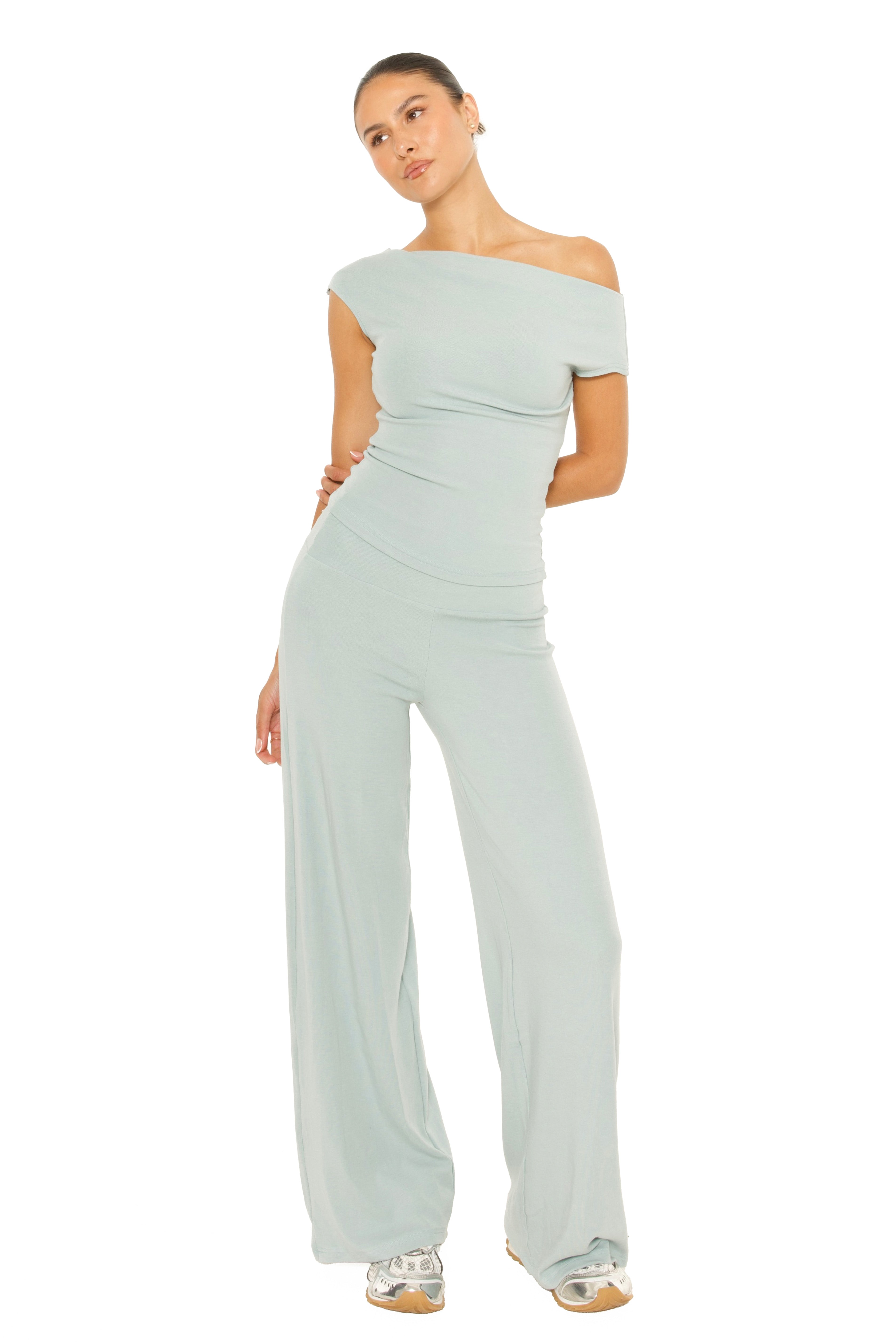 Wide Leg Lounge Pants Sage