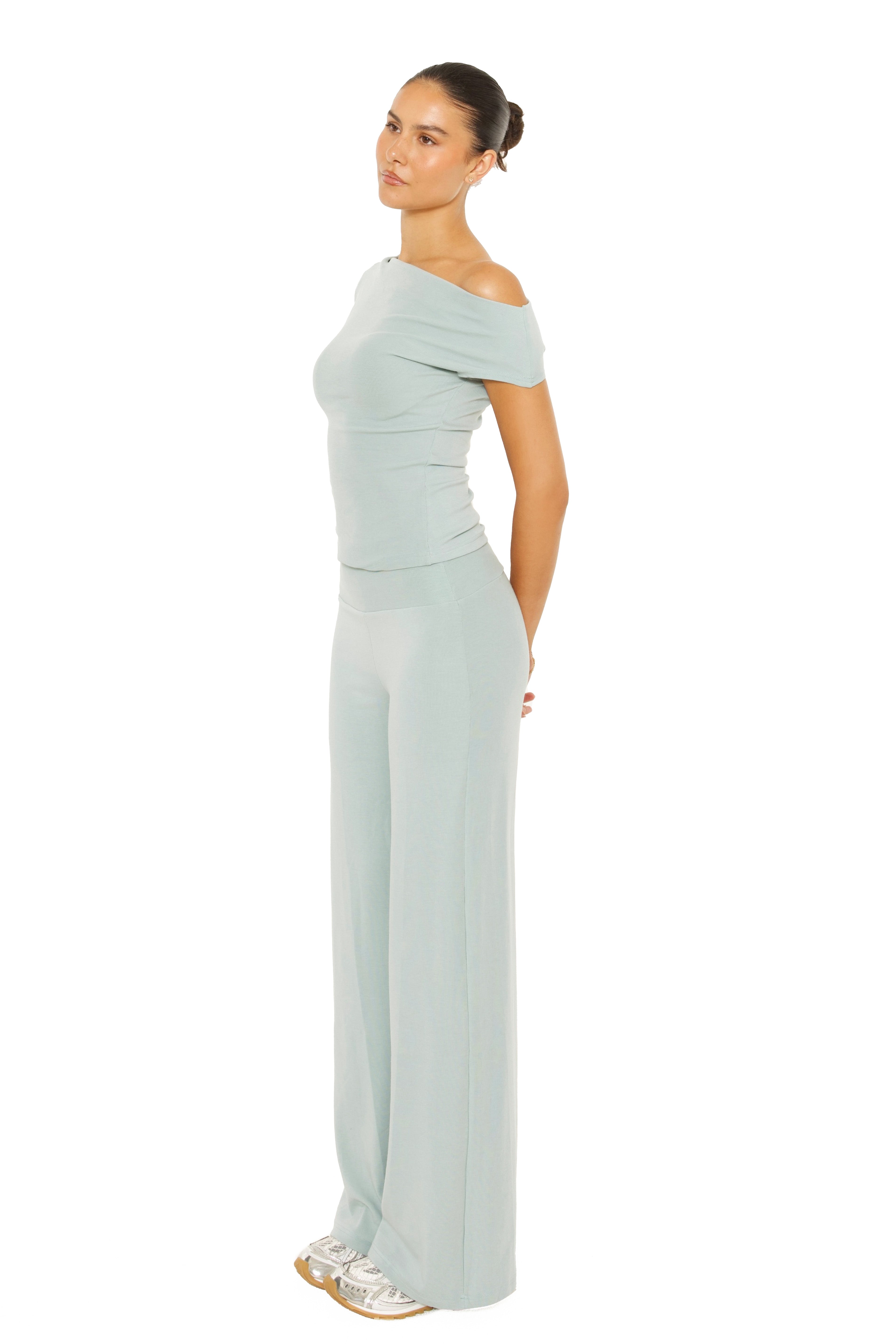 Wide Leg Lounge Pants Sage