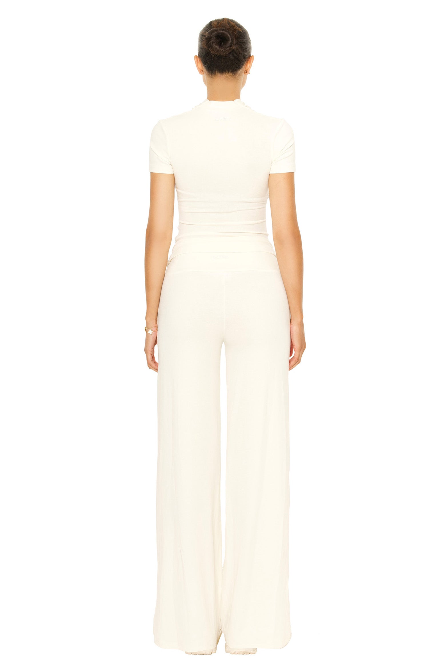 Wide Leg Lounge Pants Cream