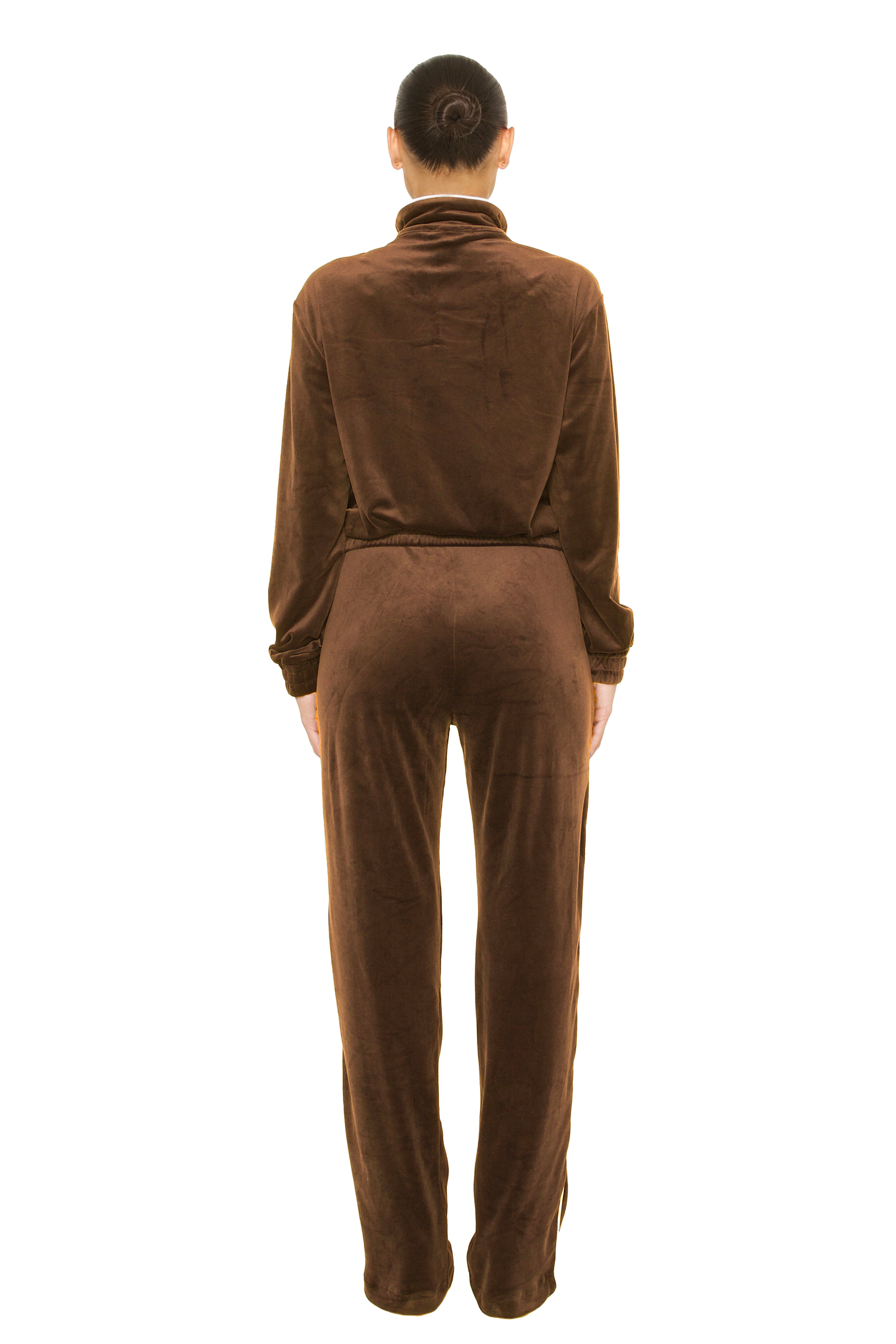 Velour Los Angeles Tracksuit Brown