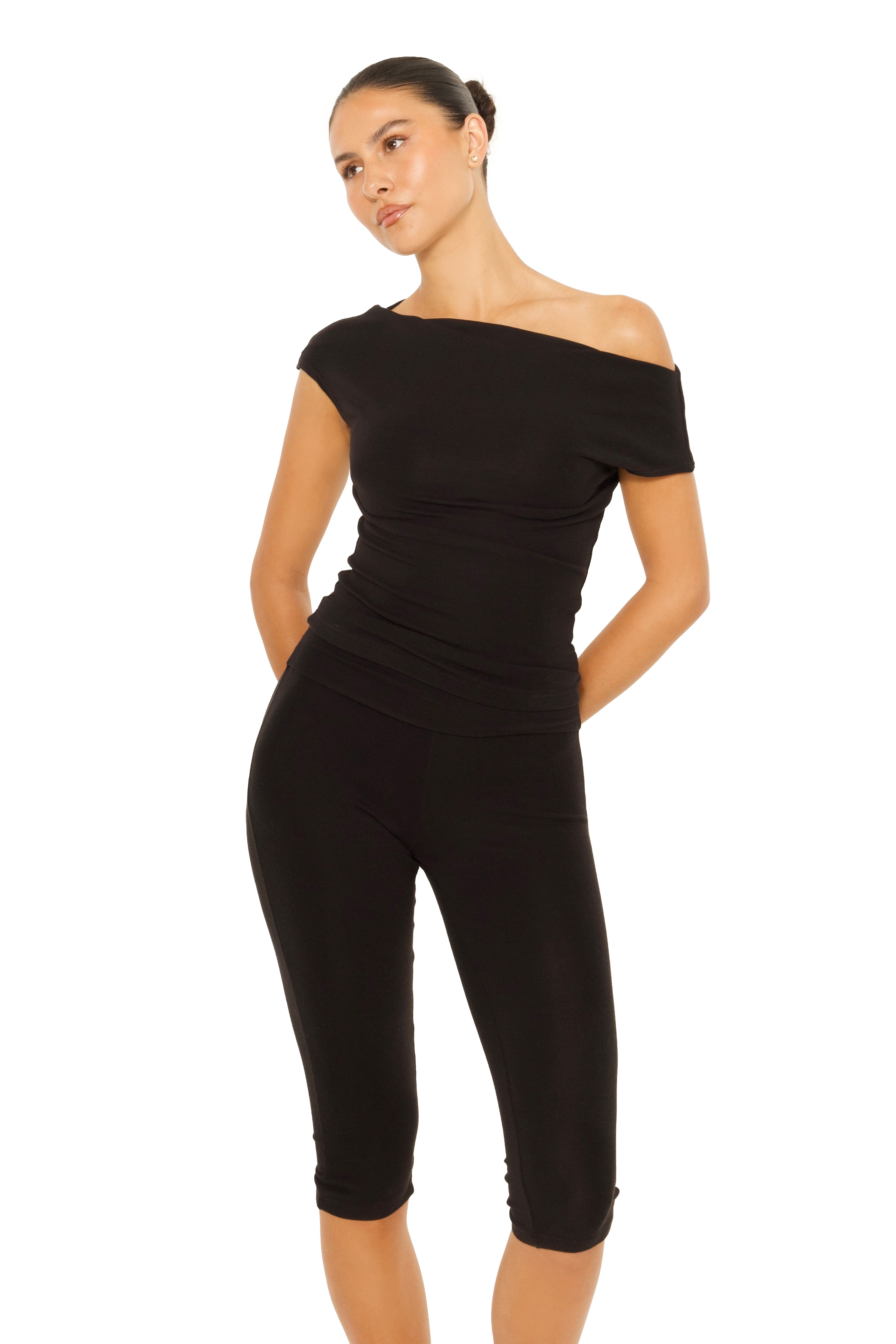 Capri Lounge Pants Black