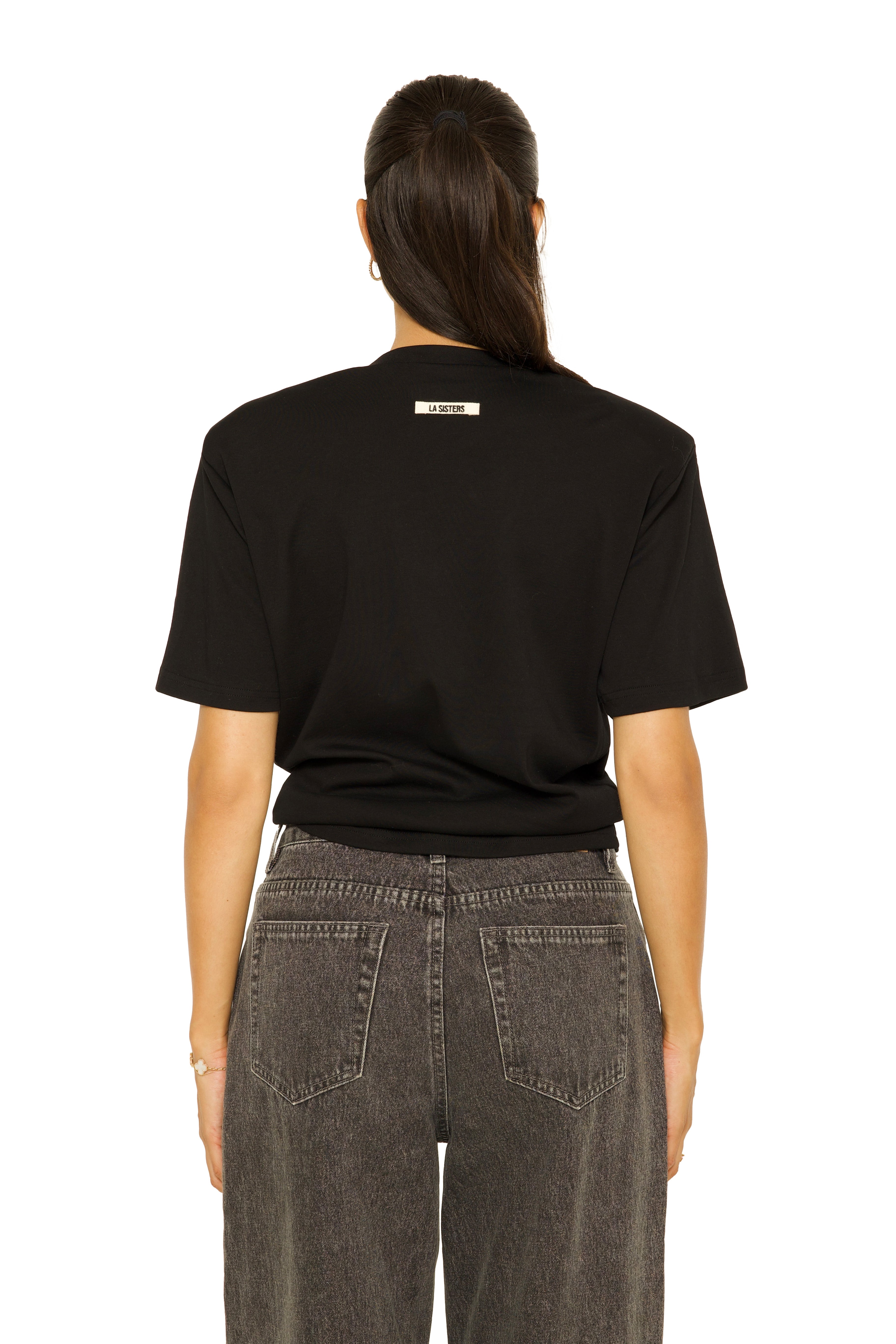 Oversized Knot Tee Black