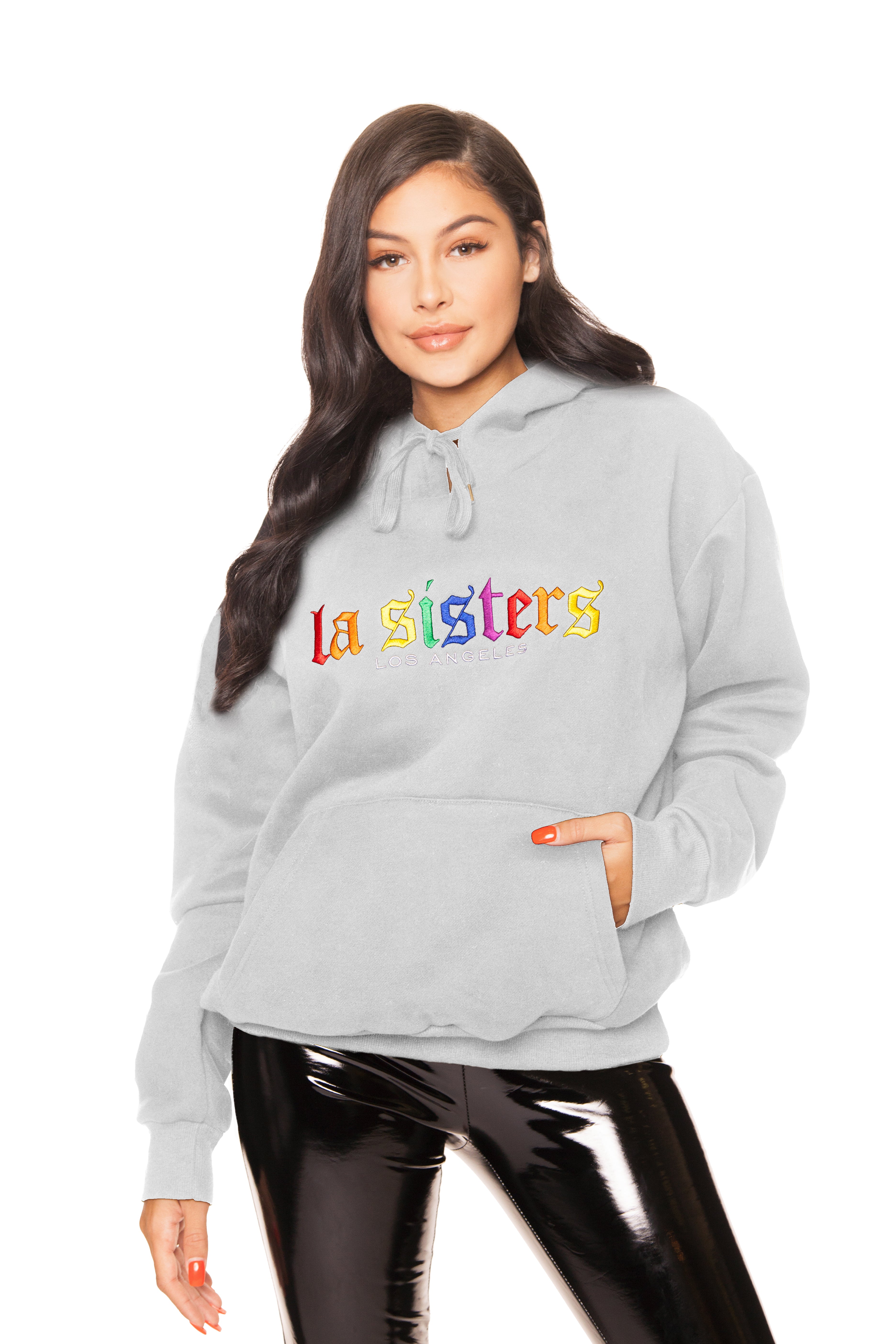 Rainbow Hoodie Grey