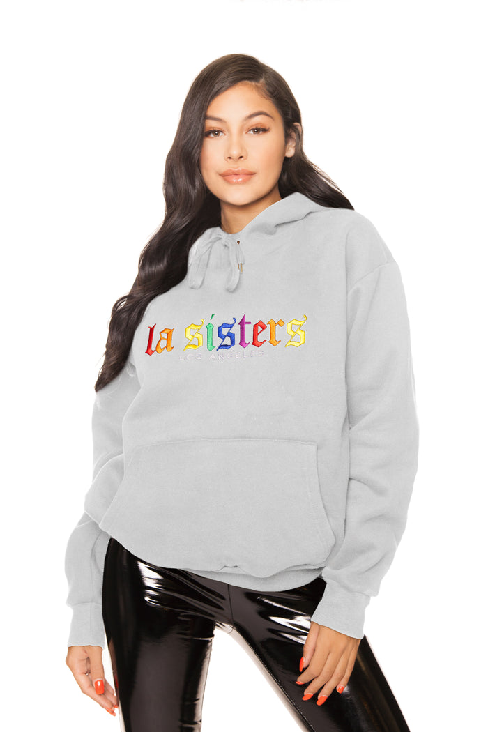 Rainbow Hoodie Grey