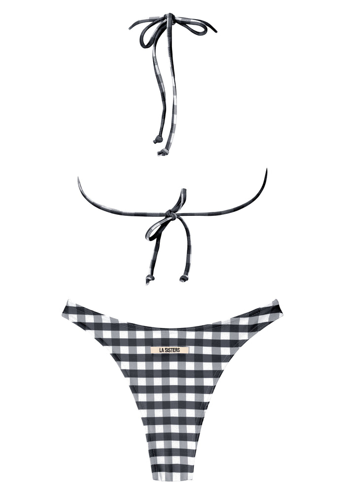 Checked Bikini Black