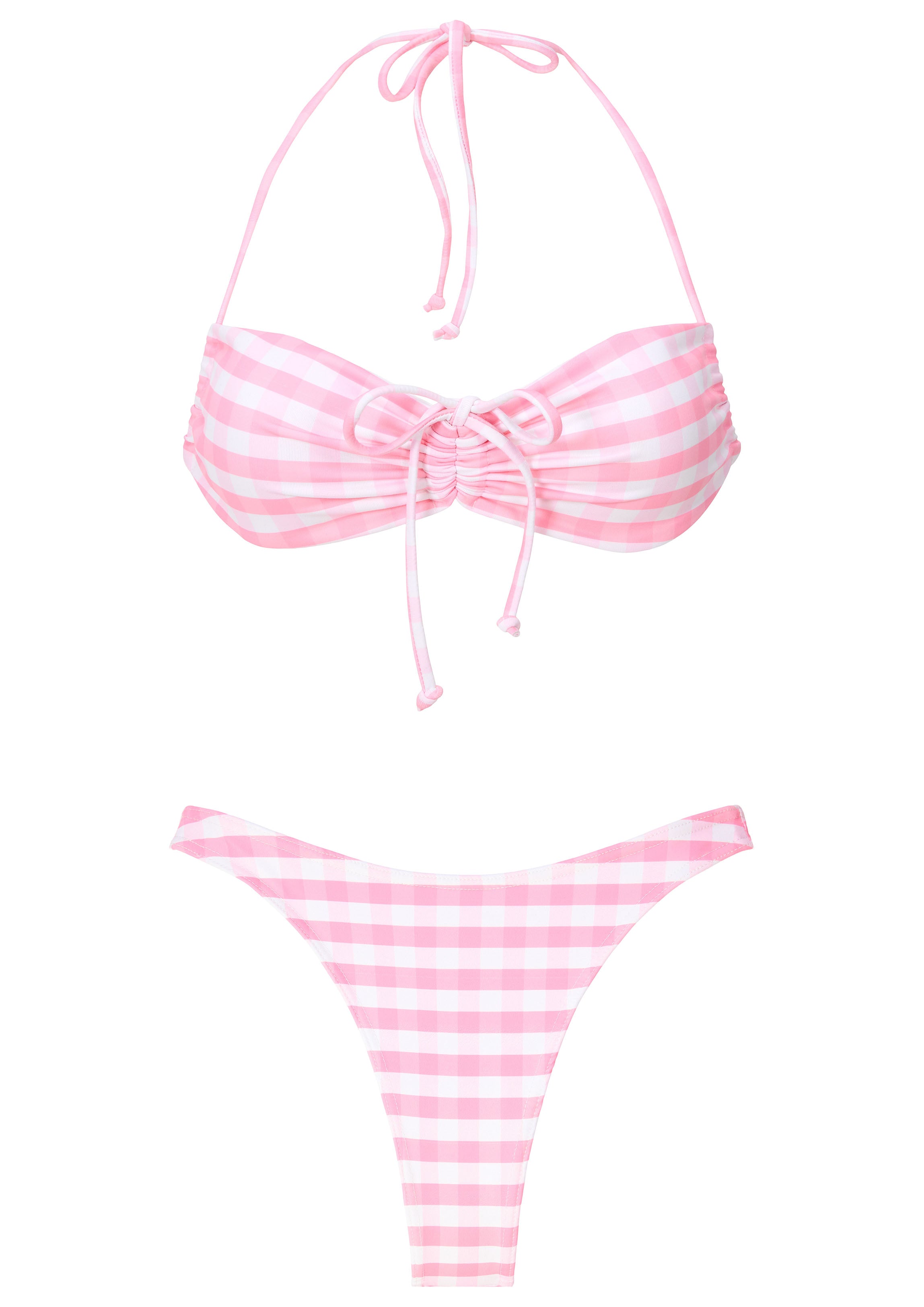 Checked Bikini Pink