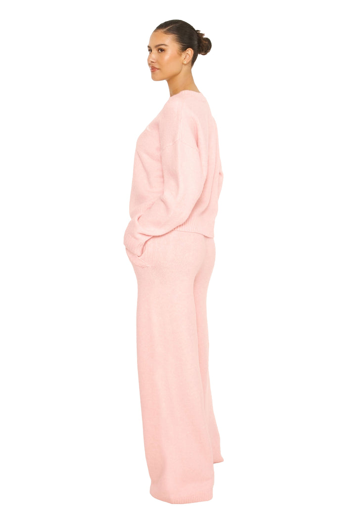 Knitted LA Sweatsuit Pink