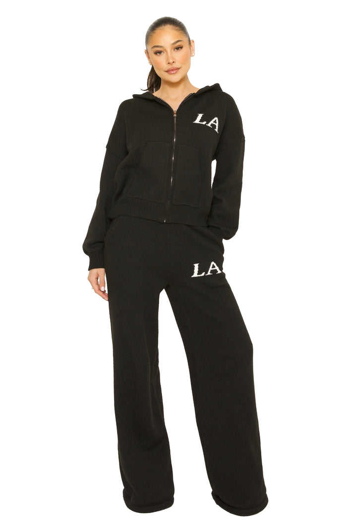 Knitted LA Tracksuit Black