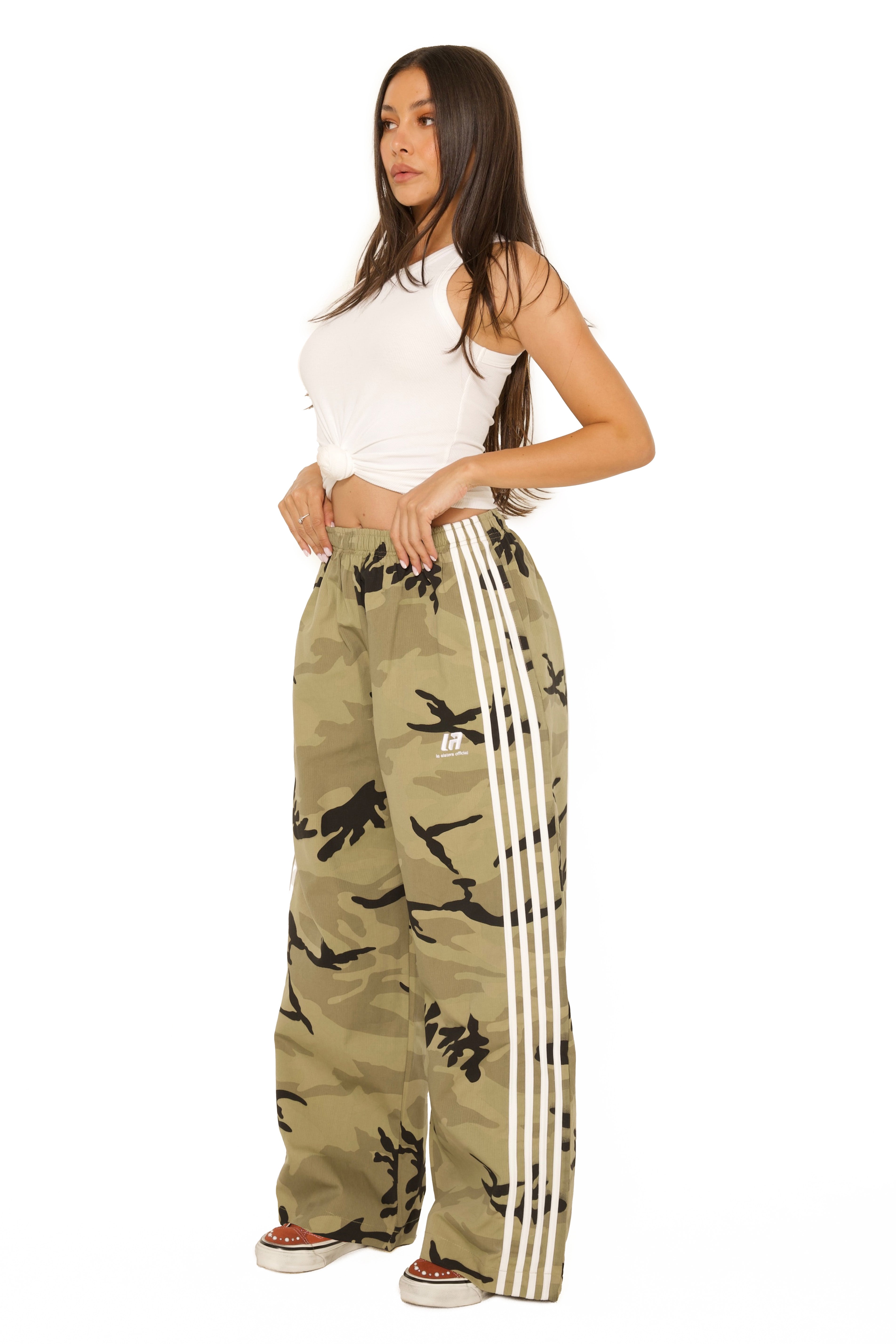 LA Official Oversized Multi Striped Pants Camouflage