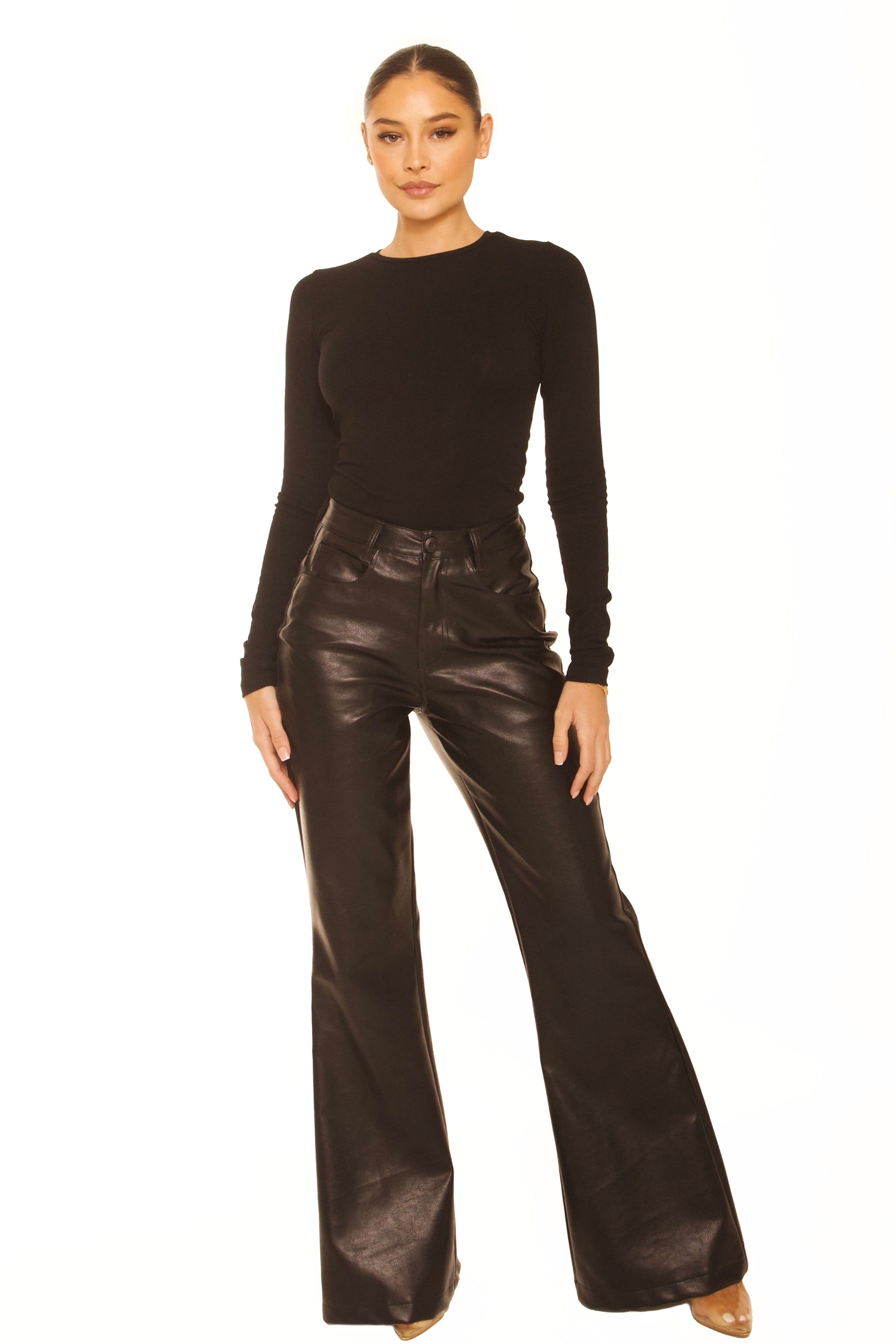 Leather Flair Pants