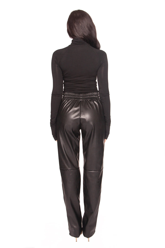 Leather Wide Leg Pants