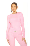 Long Sleeve Lounge Top Pink