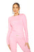 Long Sleeve Lounge Top Pink
