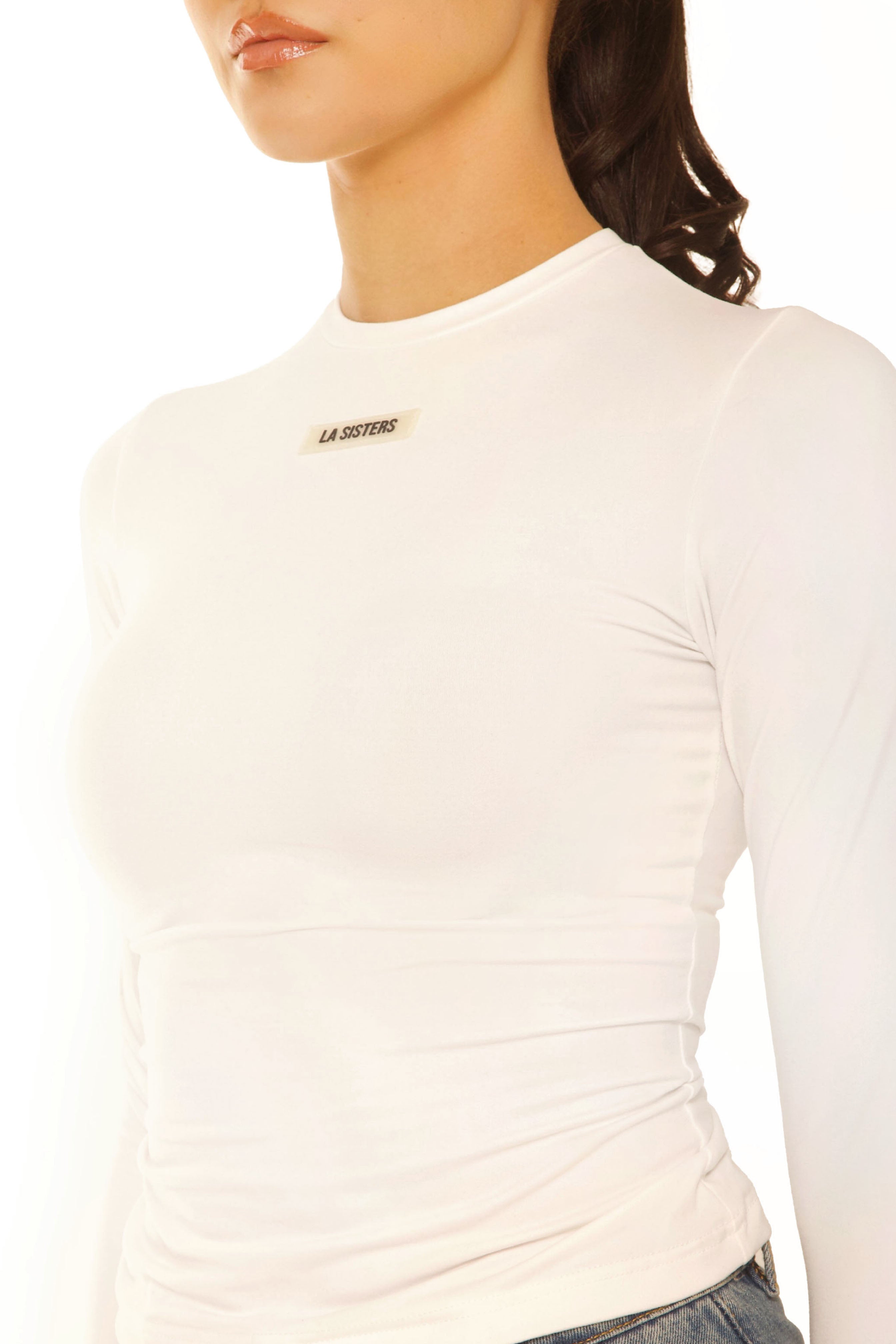 Long Sleeve Essential Top White