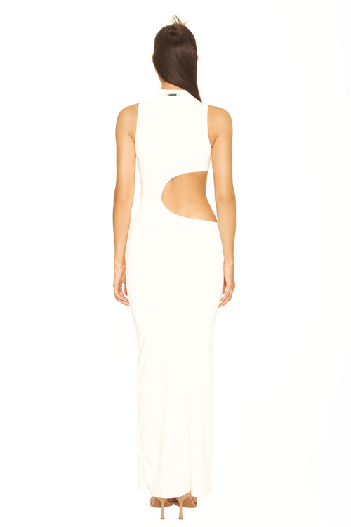 Maxi Cut Out Dress White LA Sisters