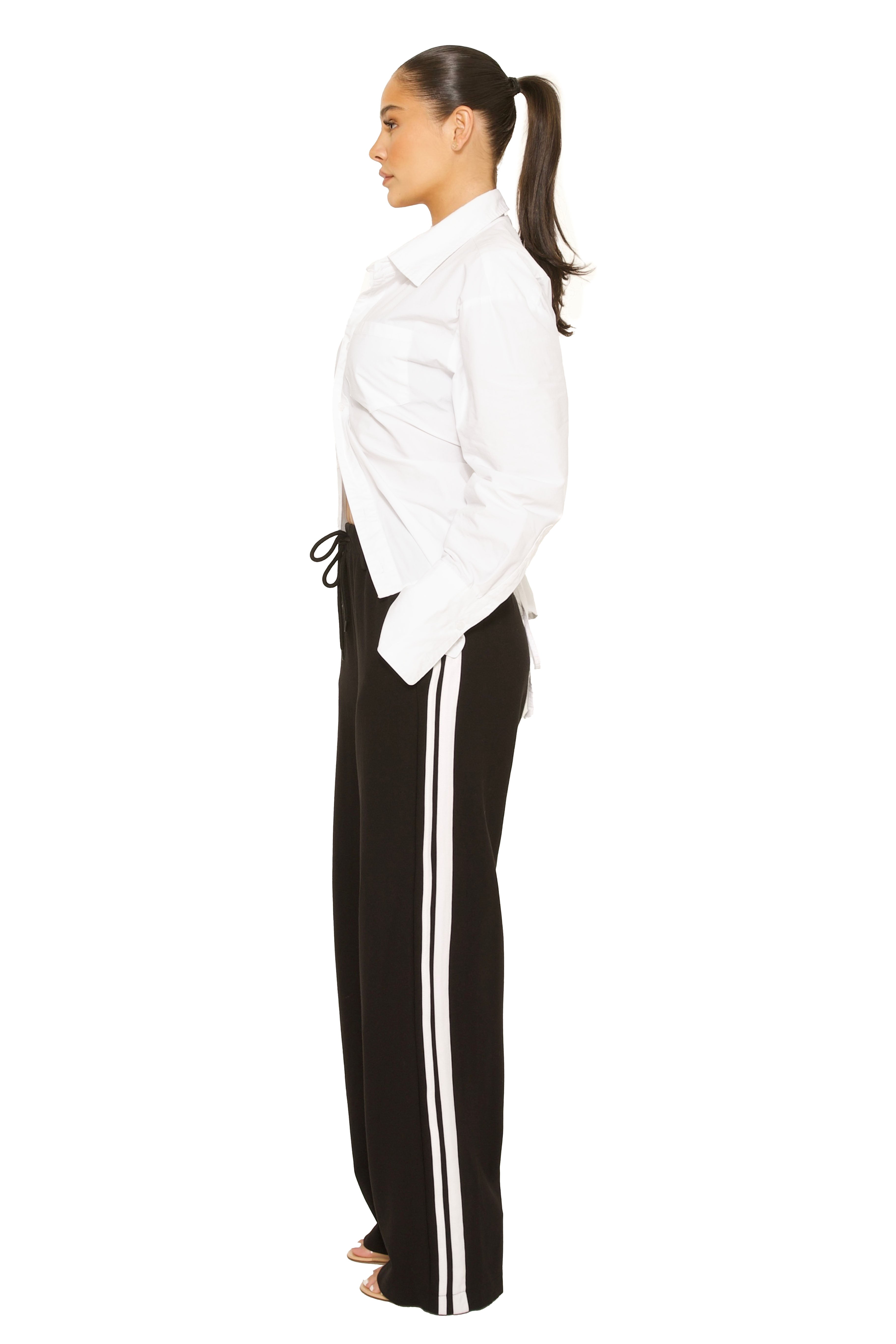 Sporty Striped Pantalon