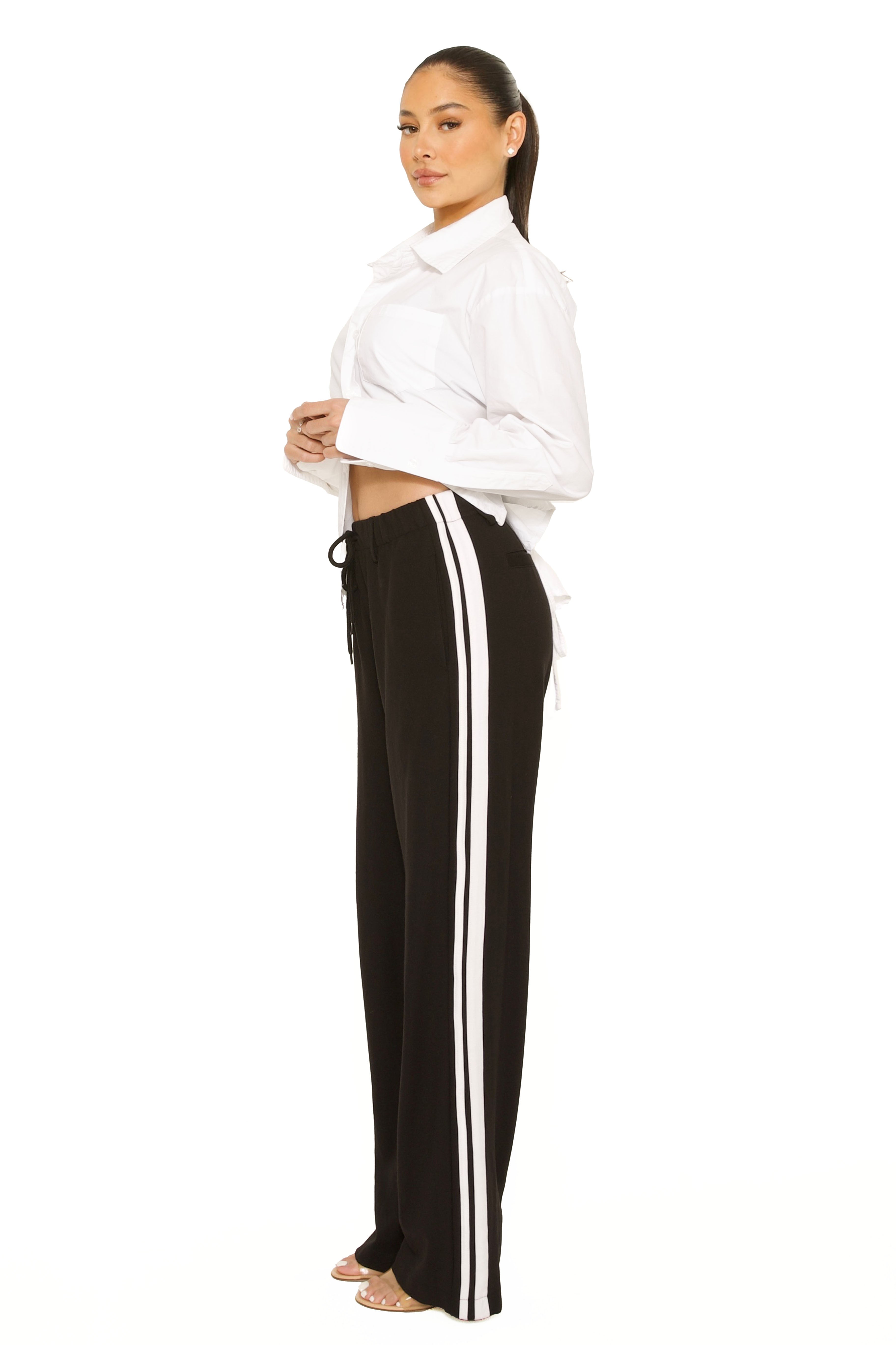 Sporty Striped Pantalon