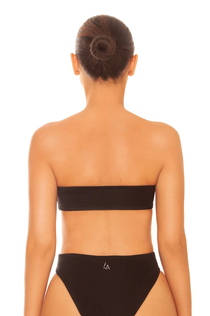 Strapless Bandeau Swimsuit Black