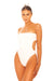 Strapless Bandeau Swimsuit White