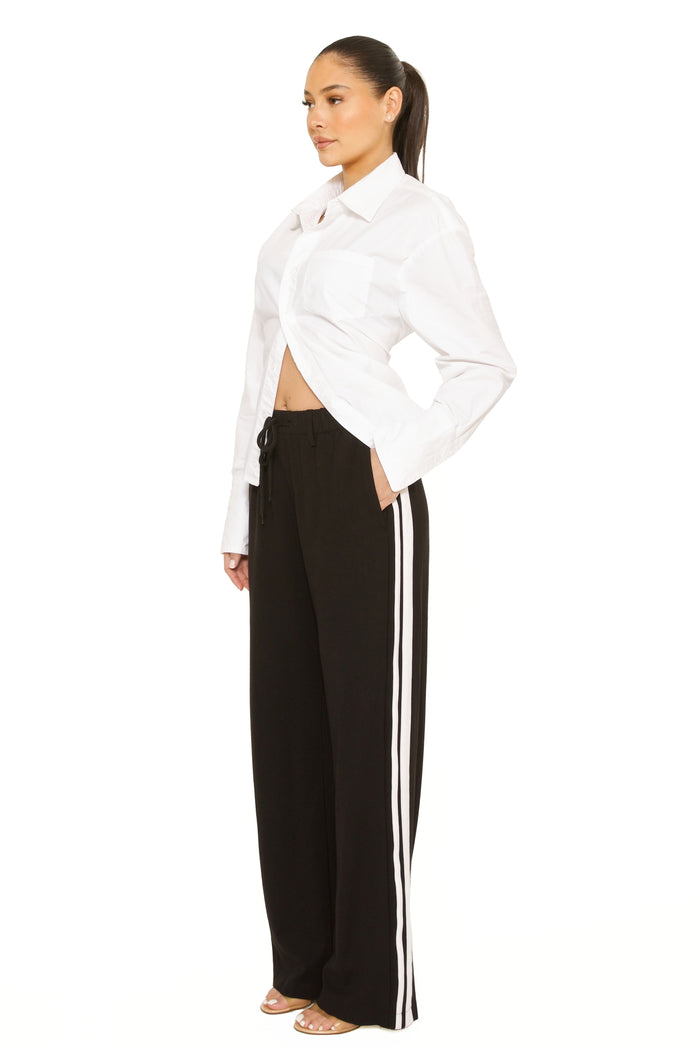 Sporty Striped Pantalon