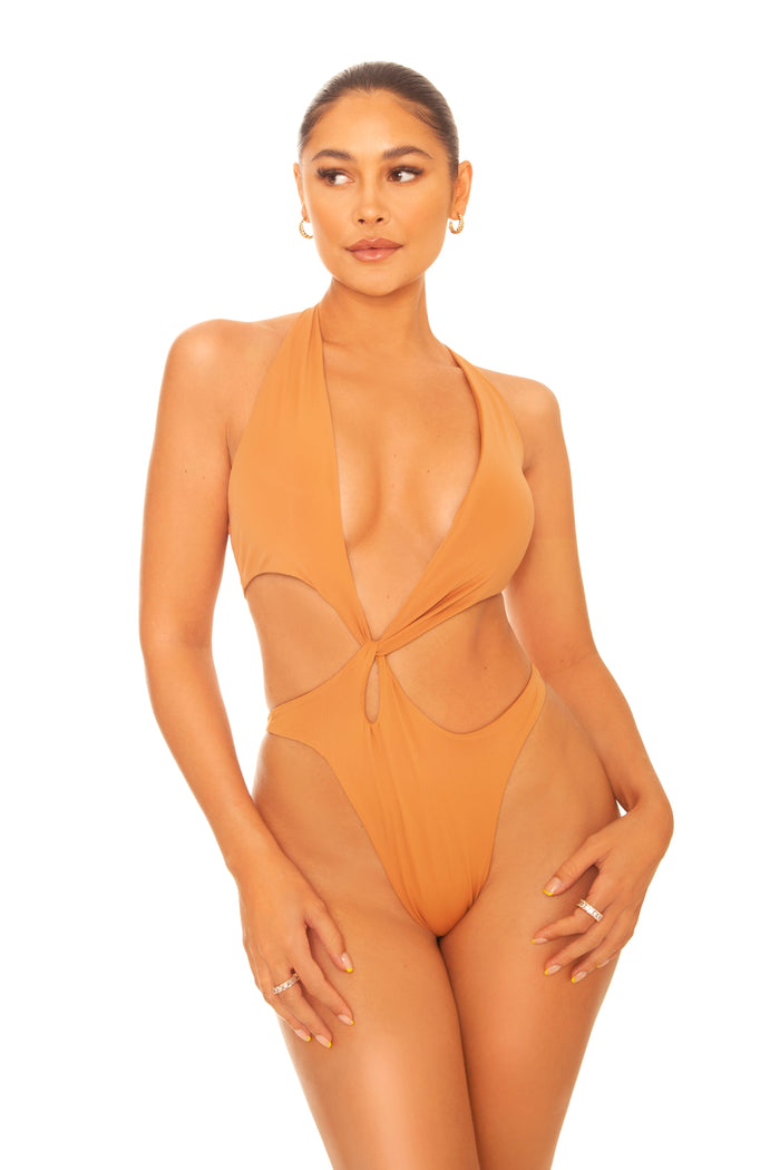 Twist Swimsuit Caramel