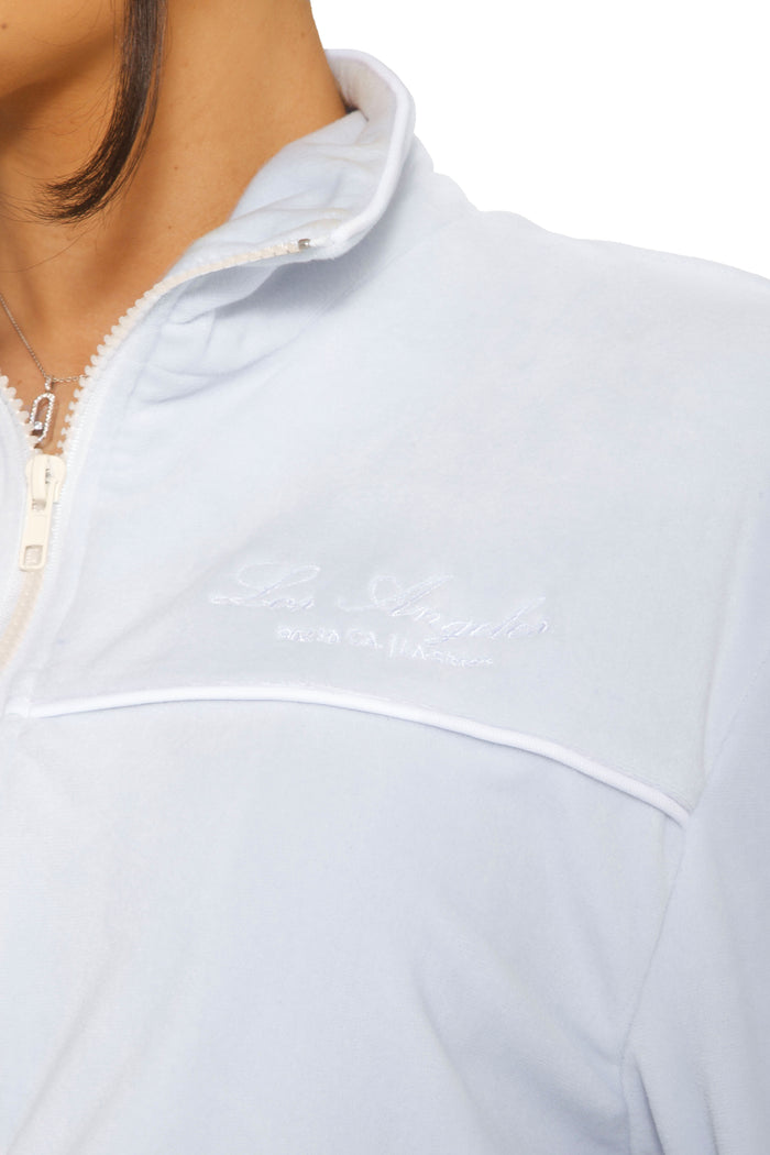 Velour Los Angeles Tracksuit Baby Blue