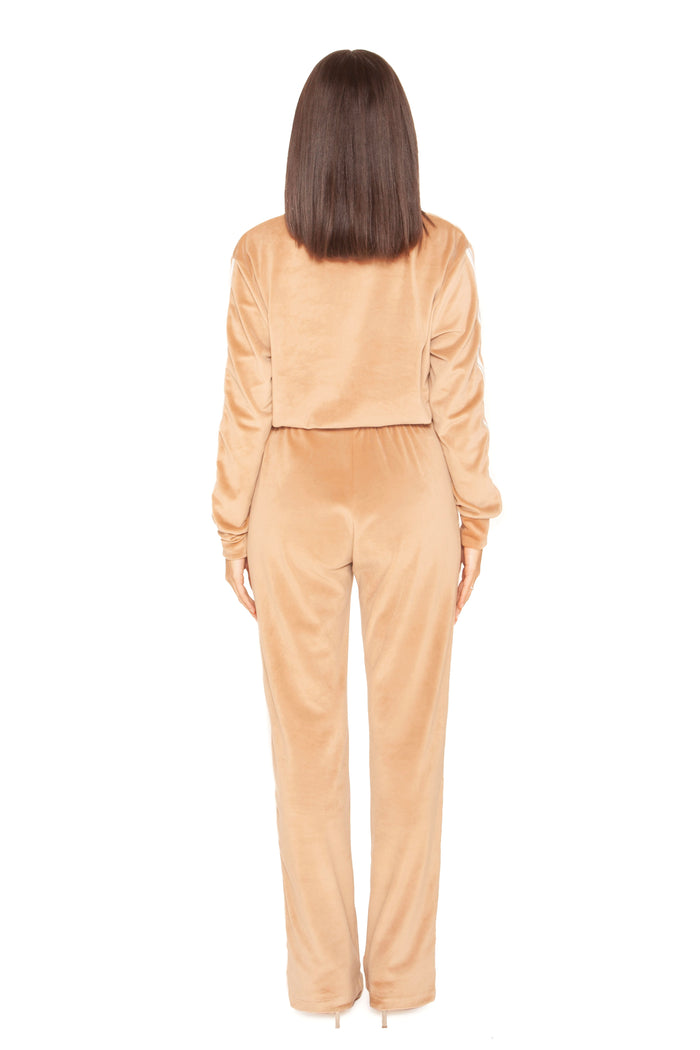 Velvet Flame Tracksuit Beige