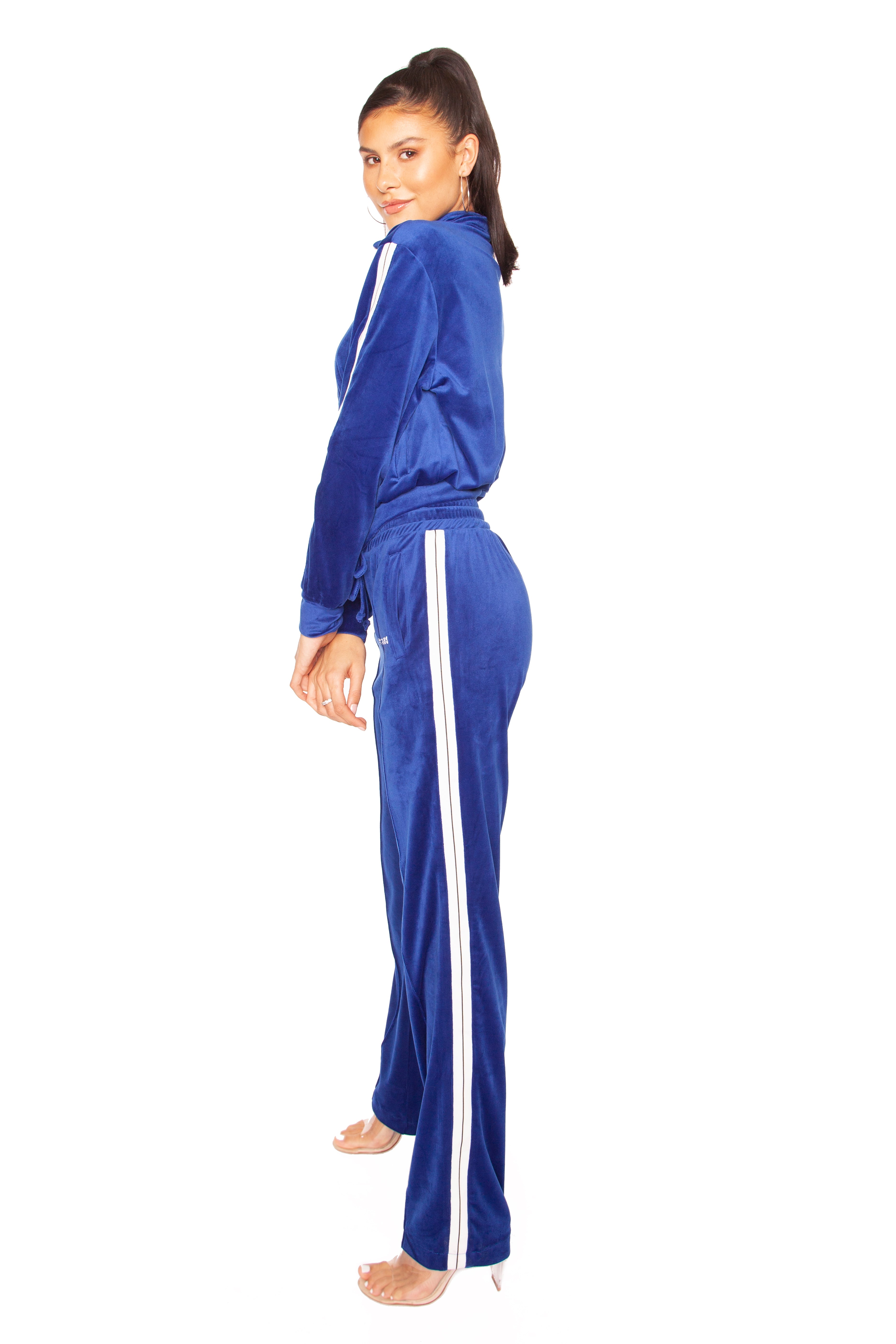 Velvet Flame Tracksuit Blue