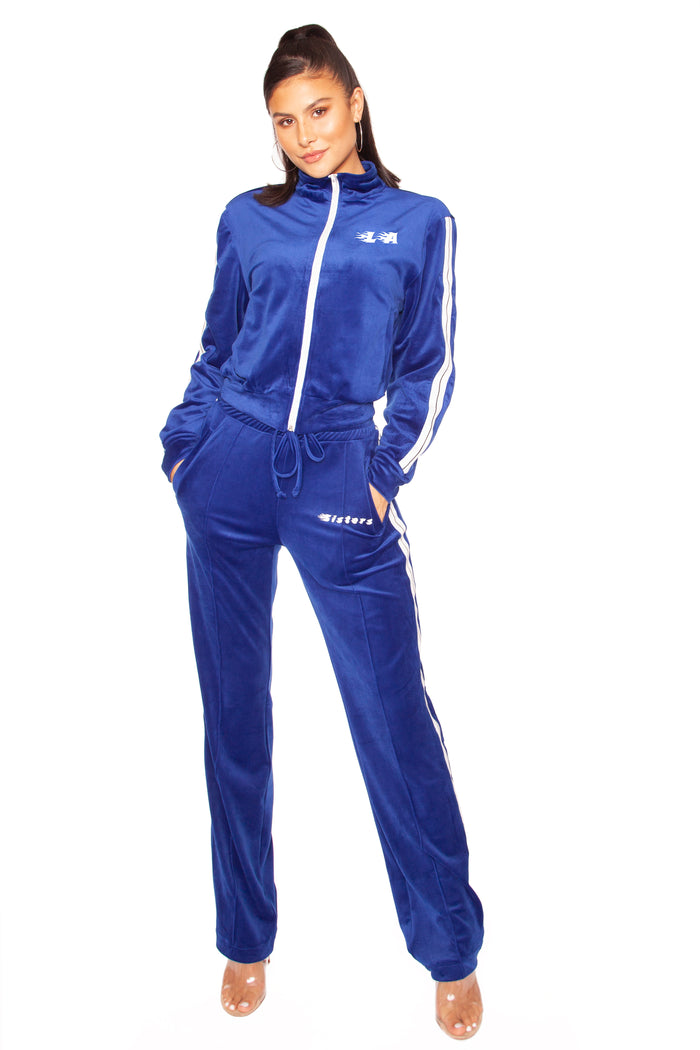 Velvet Flame Tracksuit Blue