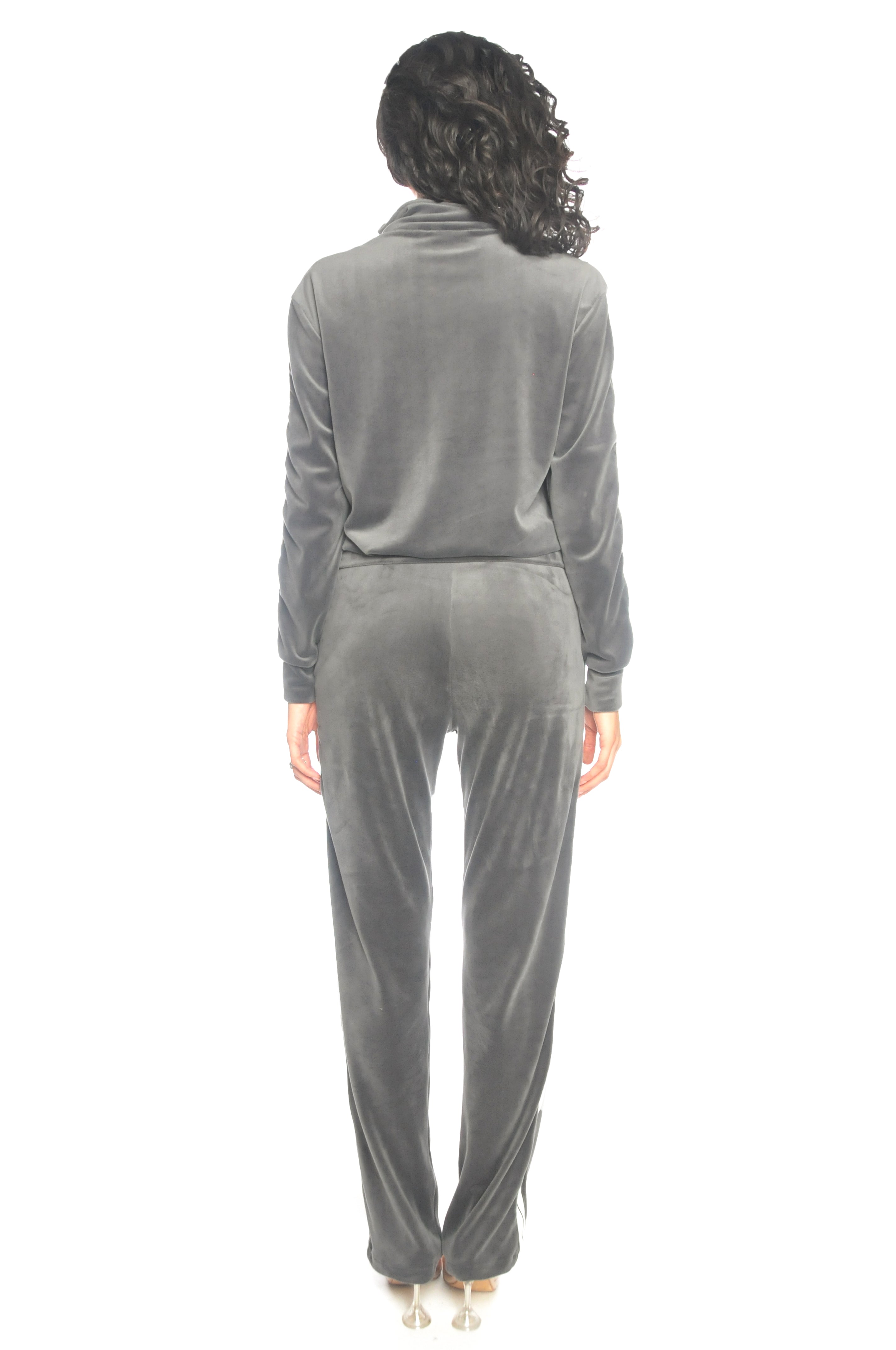 Velvet Flame Tracksuit Grey