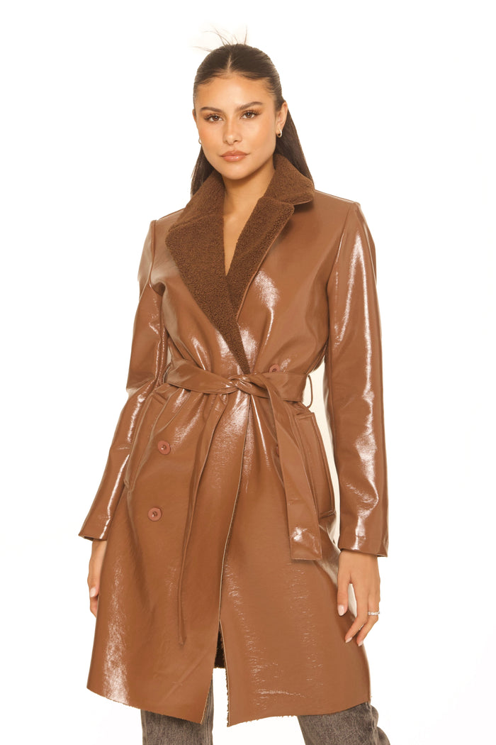 Vinyl Trench Coat