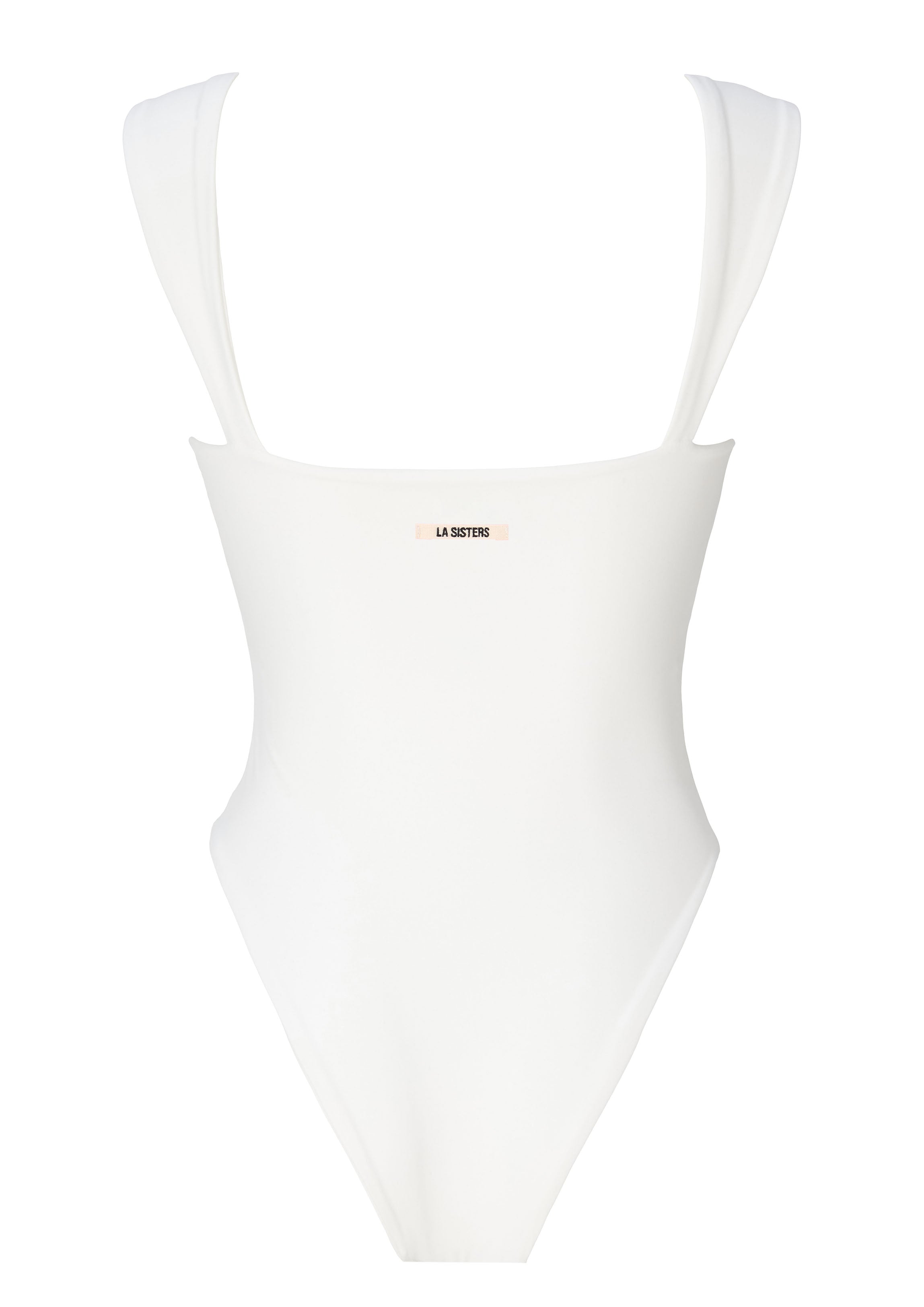 Wide Strap Swimsuit White