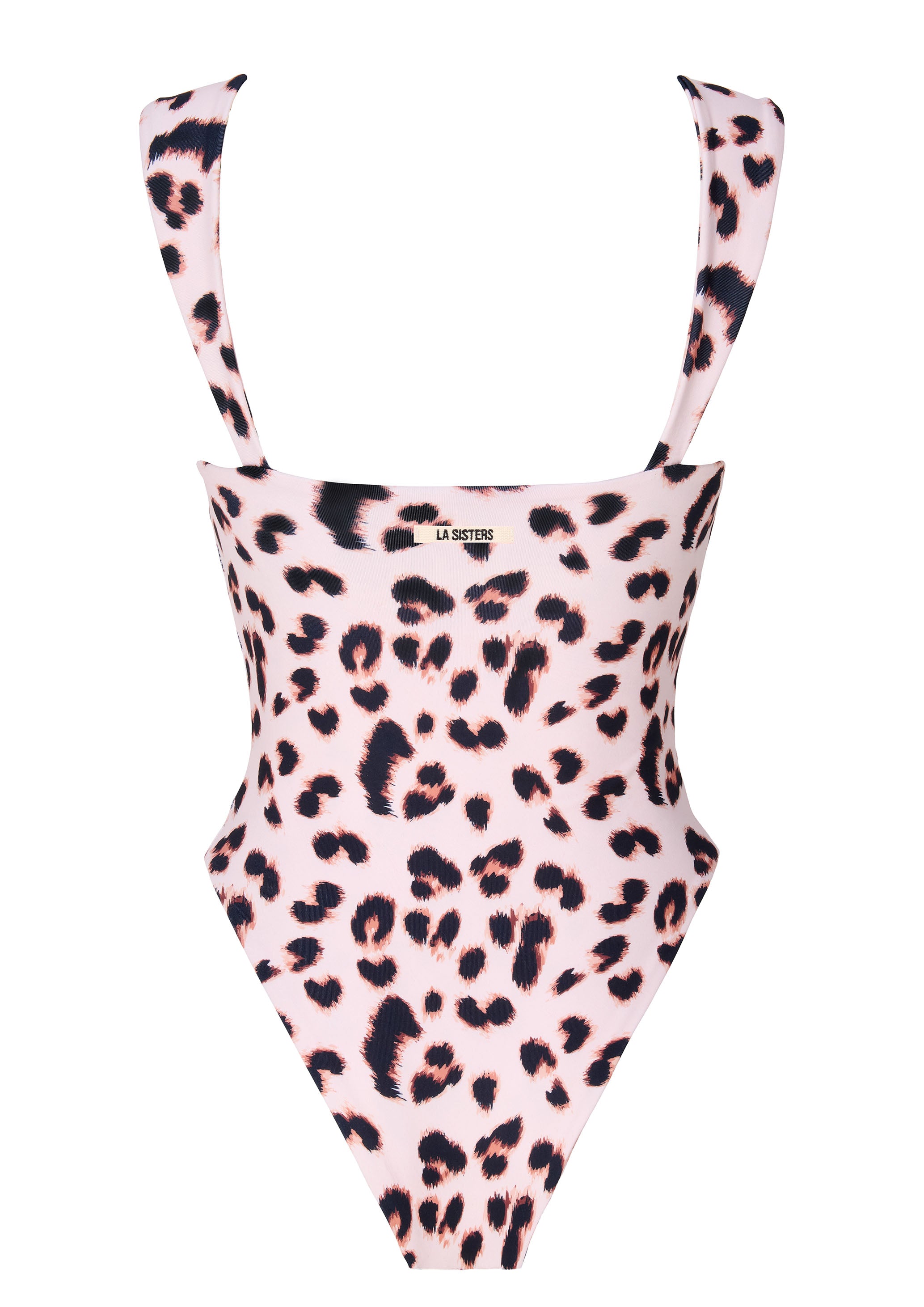 Wide Strap Swimsuit Leopard